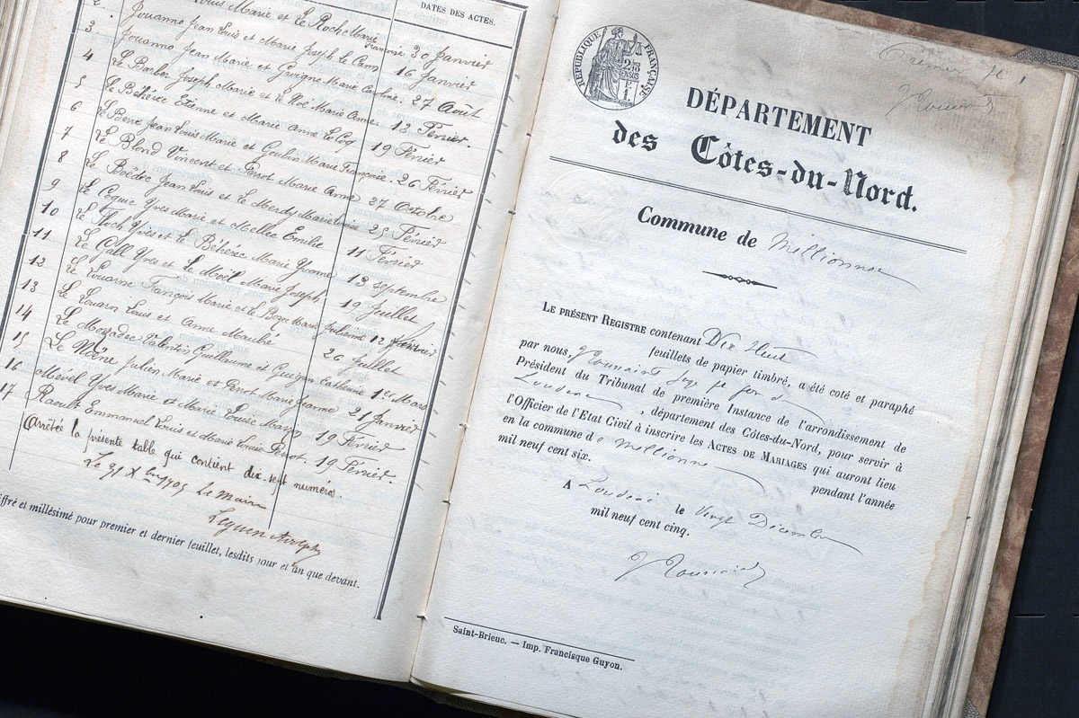 Registre d'état civil de Mellionnec - FRAD022_7E146/22