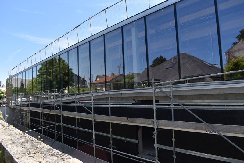 Extension nord : vue du futur hall d'accueil du public aux Archives départementales