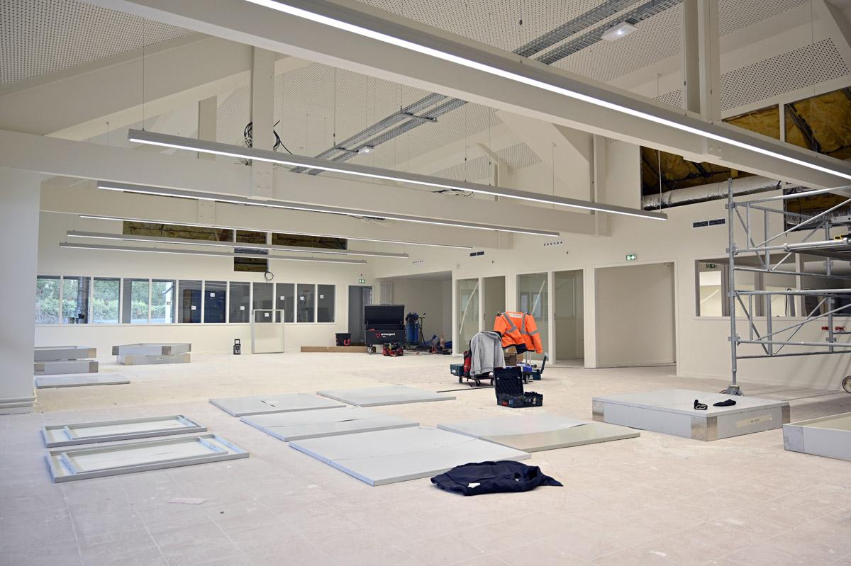 Vue de la nouvelle salle de lecture des Archives départementales, janvier 2023