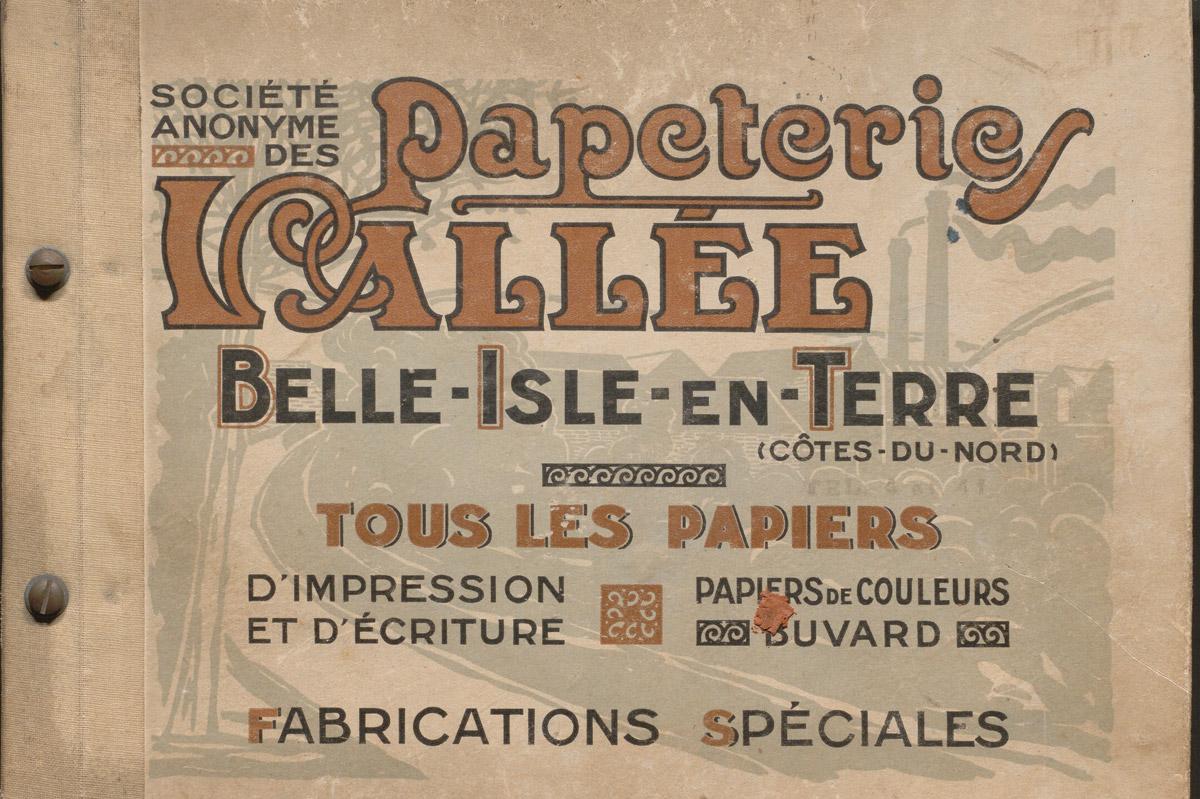 Brochure publicitaire des papeteries Vallée, première moitié du XXe siècle. (AD22, 77 J 209)