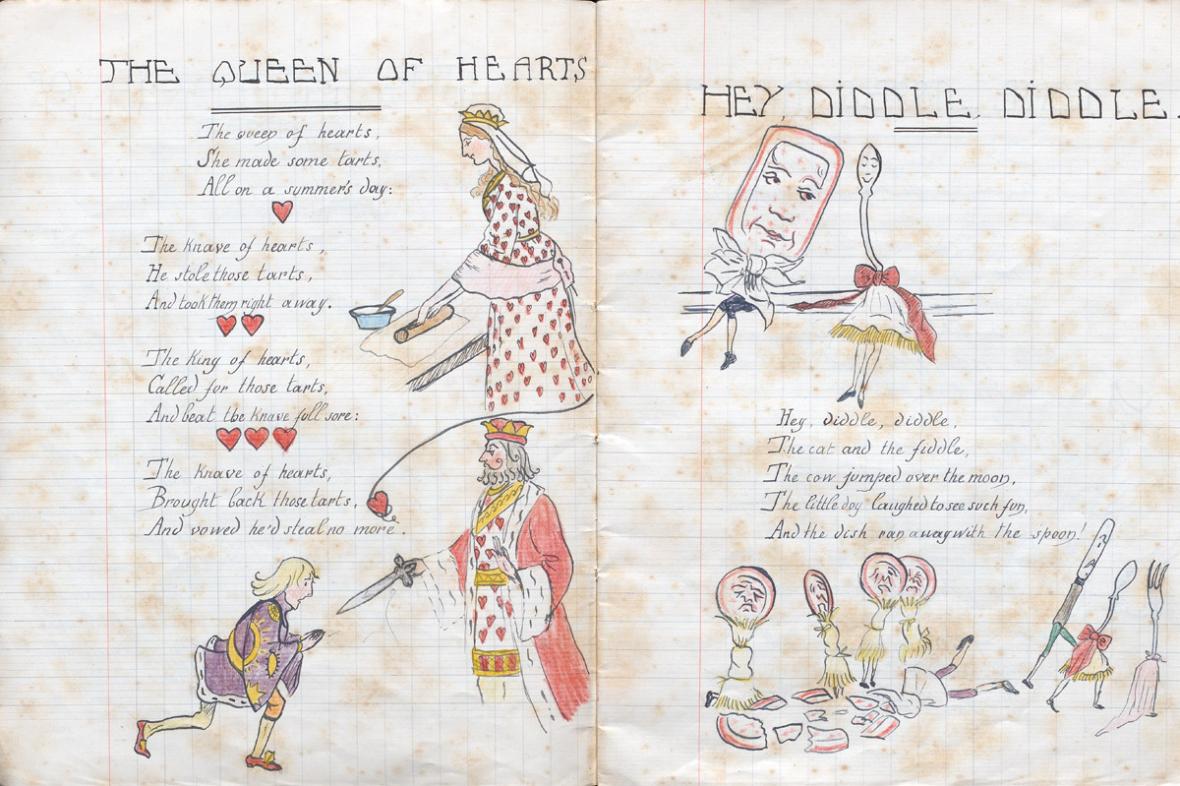 Cahier d’anglais illustré par Marie-Paule Salonne, vers 1916 (AD22, fonds Salonne, 159 J 90). Cahier d’anglais illustré par Marie-Paule Salonne, vers 1916 (AD22, fonds Salonne, 159 J 90).