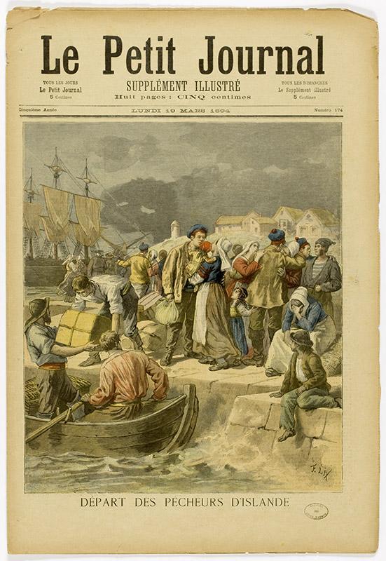 “Départ des pêcheurs d’Islande”, Le Petit Journal, supplément illustré du 19 mars 1894. (AD22, 186 J 56)