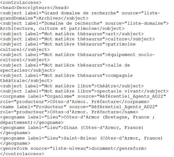 Exemple de mots-clés ajoutés à la description de l'article 4 T 1 Exemple de mots-clés ajoutés à la description de l'article 4 T 1