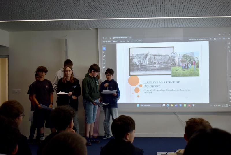 L'abbaye maritime de Beauport vue par les élèves du collège Chombart de Lauwe, juin 2026