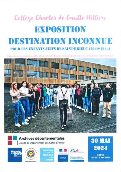 Exposition Destination inconnue pour les enfants juifs de Saint-Brieuc (1940-1944)