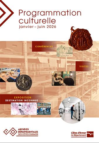 Affiche de la programmation culturelle 2026 des Archives départementales